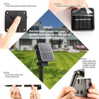 Solar Pavillon Lichterkette – 20/30/50/60 LED, IP65 Wasserdicht, 8 Modi & 800mAh Akku - Strombude.ch Gelb / 5M 20LEDs