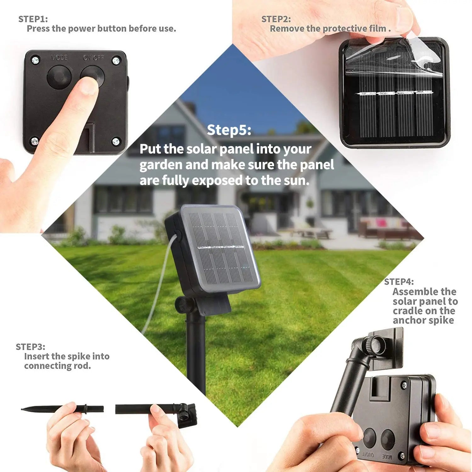 Solar Pavillon Lichterkette – 20/30/50/60 LED, IP65 Wasserdicht, 8 Modi & 800mAh Akku - Strombude.ch Gelb / 5M 20LEDs