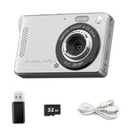 4K Vlogging Digitalkamera mit 16x Zoom - Strombude.ch 32GB-Silver