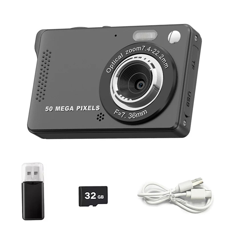 4K Vlogging Digitalkamera mit 16x Zoom - Strombude.ch 32GB-Black