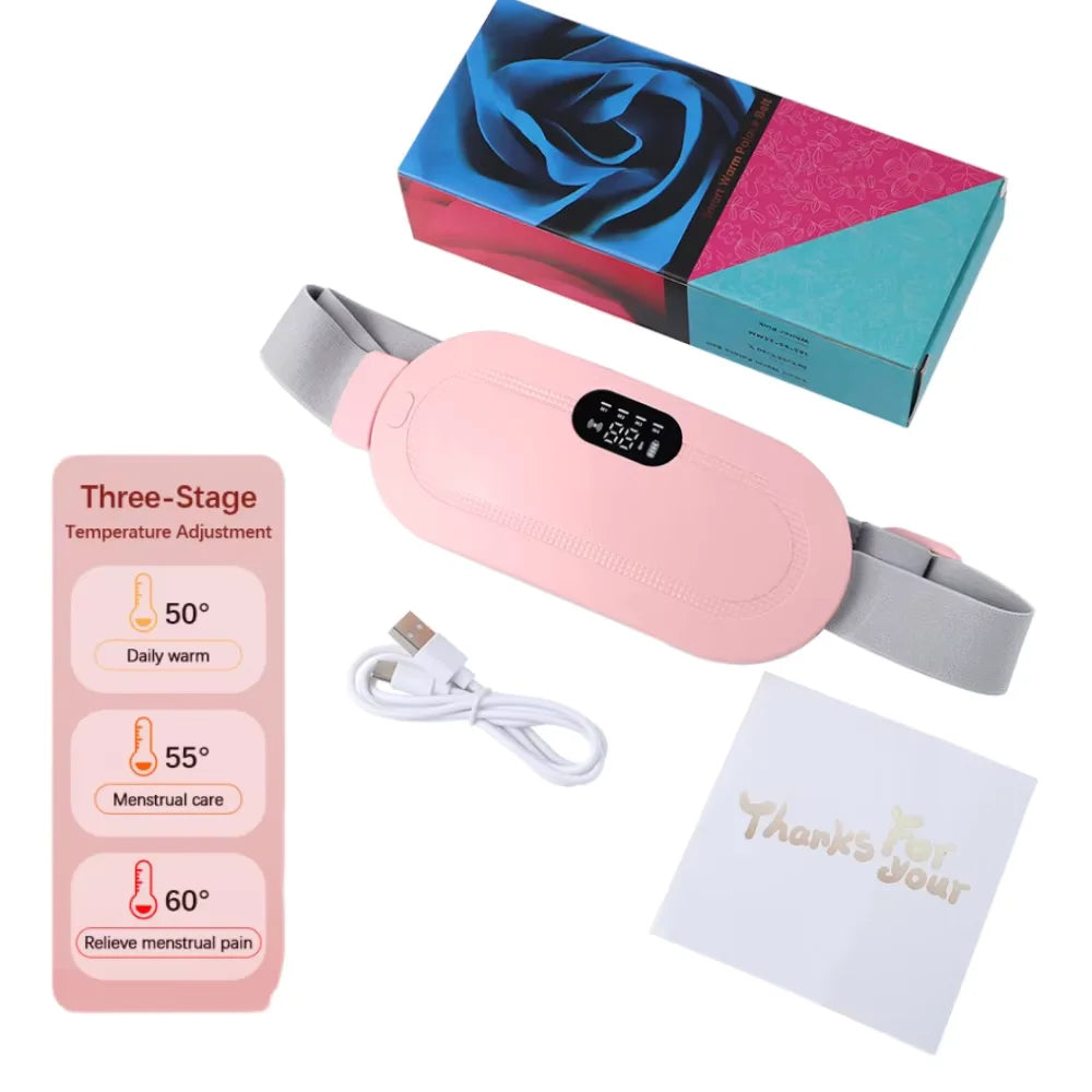Elektrisches Heizkissen - Wärmegürtel gegen Menstruationsbeschwerden mit Vibration
