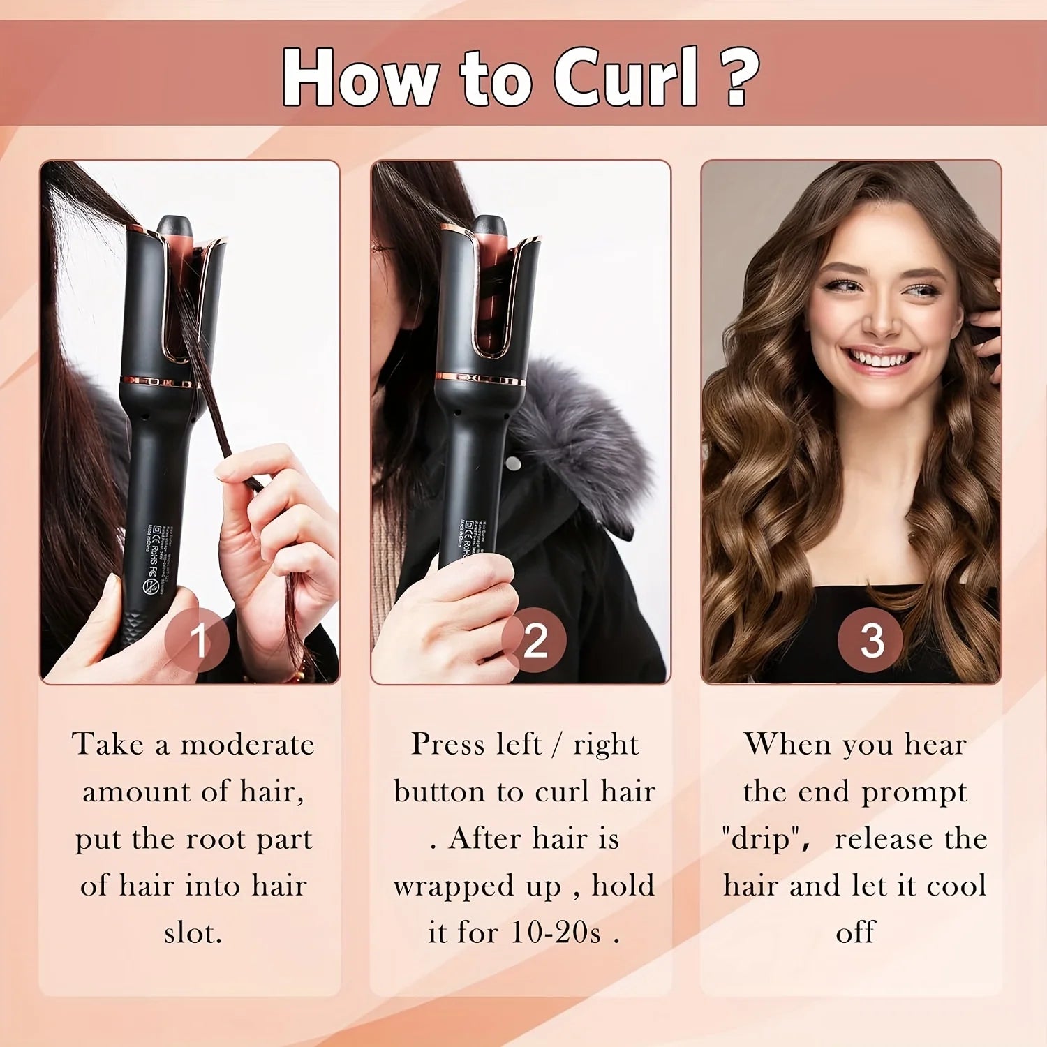 Automatischer Lockenstab - Keramik Rotating Air Curler Magic Hair Styler