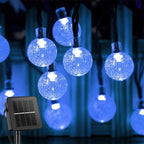 Solar Pavillon Lichterkette – 20/30/50/60 LED, IP65 Wasserdicht, 8 Modi & 800mAh Akku - Strombude.ch Blau / 5M 20LEDs