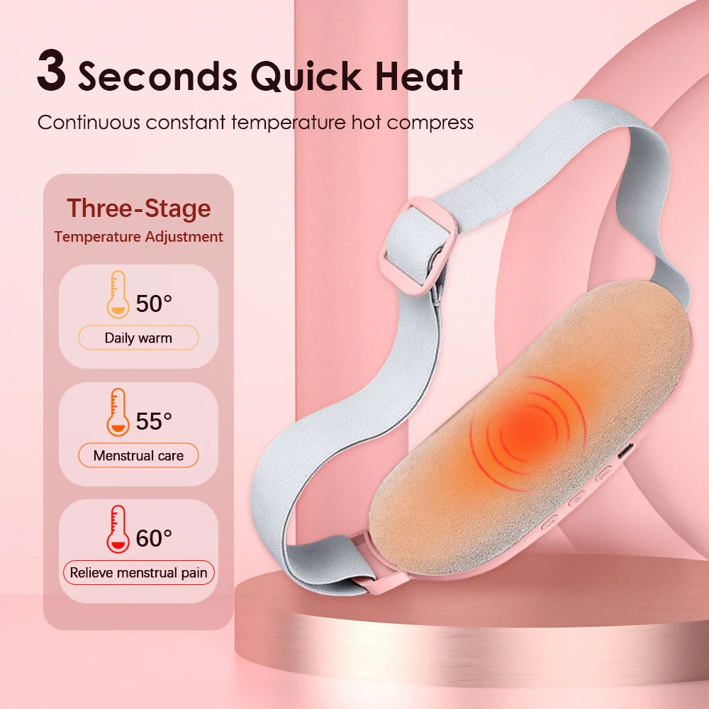 Elektrisches Heizkissen - Wärmegürtel gegen Menstruationsbeschwerden mit Vibration