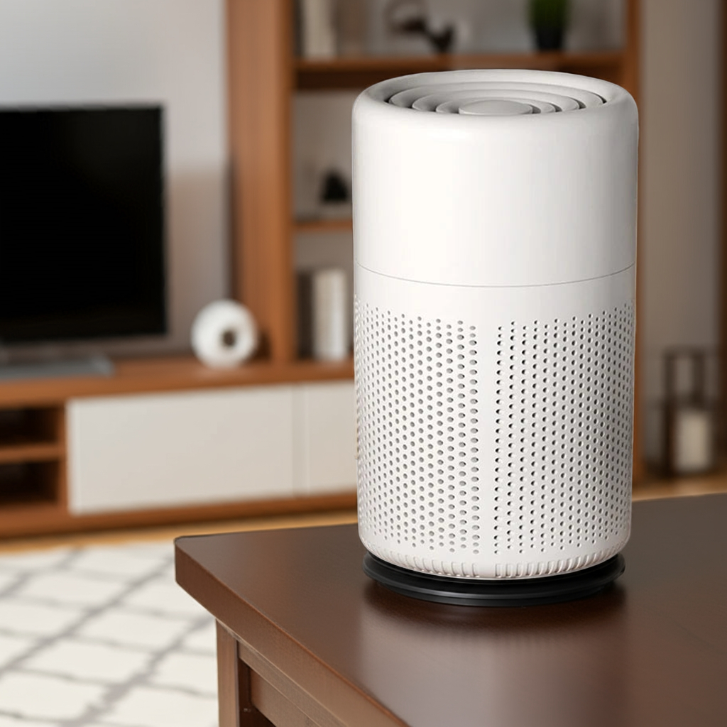 Tragbarer USB-Luftreiniger – Geräuscharm & Aroma-fähig - Strombude.ch Weiss mit 5 Filter